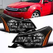 Halogen Headlights Left+Right Fit 08-11 Ford Focus S | SE | SES | SEL Factory picture