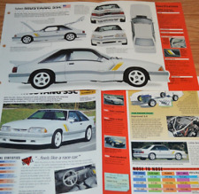 RARE-1989 SALEEN MUSTANG SSC SPEC INFO POSTER ORIGINAL BROCHURE AD 93 WHITE FORD picture