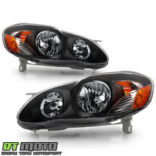 For Black 2003-2008 Toyota Corolla Replacement Headlights Headlamps Left+Right picture