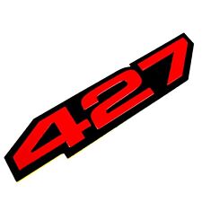 427 Aluminum Emblem Badge Decal Red & Black for Chevy Corvette Z06-C6 427 CI picture