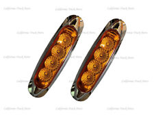 2Pcs 4LED Clearance/Marker Light With Reflector Amber For Truck Trailer Pickup picture