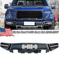 For Ford F-150 XL XLT 2015-17 Raptor Style Steel Front Bumper Cover W/ LED Light picture