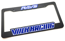 Rays Volk Racing License Plate Frame Blue TE37 CE28 picture