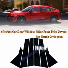 For Honda Civic sedan 11th 2022 Window BC Pillar Posts Cover 6Pcs Trim Kit Black picture