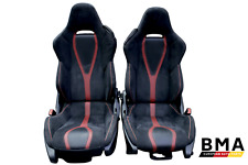 McLaren 720S 720 S Black & Red Alcantara Leather Left & Right Seats Pair Oem picture