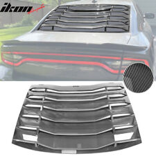 Fits 11-23 Dodge Charger IKON Style Rear Window Louver - Carbon Fiber Print picture
