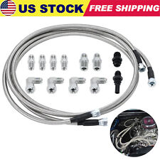 For GM 4L60E 4L80E Flexible SS Braided Transmission Cooler Lines Kit -6AN Hose picture