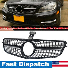 Diamond Style For Mercedes Benz W204 C250 C300 C350 Black AMG Front Grille Grill picture