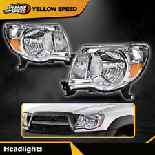 Headlights Chrome Housing For 2005-2011 Toyota Tacoma Headlamps Pair Light Lamps picture