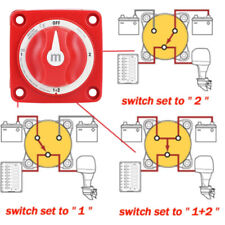 300A Dual Battery Selector Switch 4 Position 1-2-Both-Off for Marine Boat ^ picture
