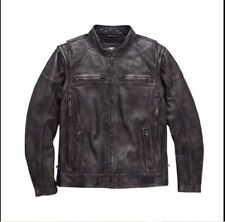 Harley Davidson Men's Dauntless Convertible 2 in 1 Genuine Cow Leather Jacket picture