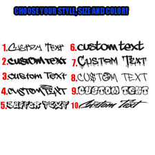 Custom Text GRAFFITI Lettering Sticker Decal Personalized Window Business picture
