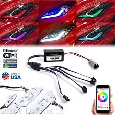 14-18 Chevy Corvette RGBW LED Multi-Color Headlight Accent DRL w/ Bluetooth Set picture