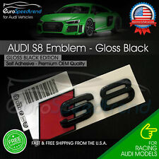 Audi S8 Emblem Gloss Black 3D Rear Trunk Lid OEM Badge S Line Logo Nameplate A8 picture
