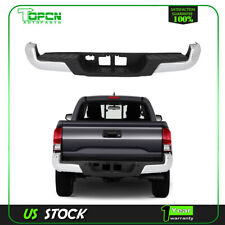 New Chrome Rear Complete Bumper with Sensor Holes For 2016-2020 Toyota Tacoma picture