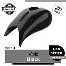 Advan Vivid Black Stretched Tank Cover Fits 2009+ Street Road Glide Harley picture