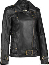 Highway 21 Women's Motorcycle Pearl Jacket (Black, X-Large) picture