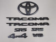 Fit for 2016-2023 Tacoma Matte Black Adhesive Emblem Kit V6 SR5 4X4 7pc US Stock picture