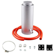 Universal Radiator Coolant Catch Tank Overflow Reservoir Silver Aluminum Silver picture