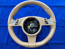 '11-18 Porsche Cayenne S Panamera 958 970 Heated Steering Wheel Beige/Tan OEM picture