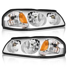 WEELMOTO Headlights Assembly For 2000-2005 Chevy Impala Headlamp Left+Right Pair picture