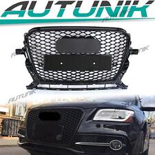 Fits 2013-2017 Audi Q5 Non Sline Front Honeycomb Grille Mesh Grille Glossy Black picture