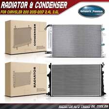 Radiator & AC Condenser Cooling Kit for Chrysler 200 2015 2016 2017 L4 2.4L 3.6L picture