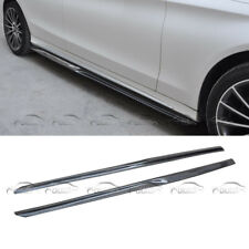 Carbon Fiber Side Skirt Extensions Lip For Mercedes Benz W205 C63 AMG PSM Style  picture