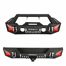 Stubby Front /Rear Bumper for 2007-2018 Jeep Wrangler JK Unlimited w/Winch Plate picture