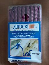 Burgundy Dock Line 1/2'' x 20' Double Braided Sea-Dog Nylon Wine New Old Stock picture