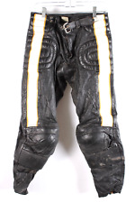 Vintage Yamaha Motorcycle Motocross Padded Leather Pants Men's Size 34 picture