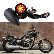 Motorcycle LED Turn Signal Tail Lights Small For Harley Softail Road King Dyna picture