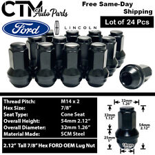 24 BLACK FORD OEM FACTORY LUG NUT REPLACEMENT FOR 14x2 F150/EXPEDITION/NAVIGATOR picture