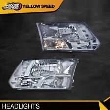 Fit For 2009-2012 Ram 1500 2500 3500 Chrome Housing Smoke Headlights Lamps Pair picture