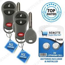 2 Replacement for Jeep 99-01 Cherokee 99-04 Grand Cherokee Remote Key Fob Set picture