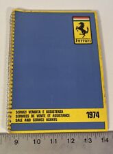 1974 FERRARI DEALER DIRECTORY- SALE AND SERVICE AGENTS- POUCH BOOK picture