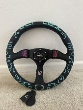 350mm Dish Steering Wheel - Fit 6 hole Hub Like Vertex Nardi NRG Grip picture