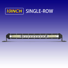 Ultra-thin Single Row 520W 10inch LED Light Bar Flood Spot Offroad SUV PK 8