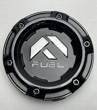 *USED Fuel Matte Black/Gloss Black Top Snap In Wheel Center Cap 1004-69BLD picture