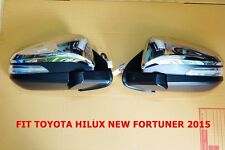 PAIR LH+RH TOYOTA HILUX  2015-19 CHROME WING MIRROR ELECTRIC FOLDING LAMP CONNER picture
