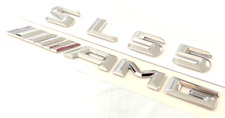 CHROME SL55 + AMG FIT MERCEDES REAR TRUNK EMBLEM BADGE NAMEPLATE DECAL LETTER picture