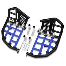 Fits Yamaha YFZ 450 YFZ450 Nerf Bars Pro Peg Heel Guard Black Bars With Blue Net picture