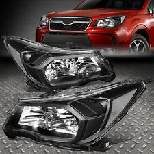 FOR 14-16 SUBARU FORESTER HALOGEN BLACK HOUSING CLEAR CORNER HEADLIGHT LAMPS picture
