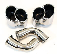 Porsche 911 996 Carrera Direct Fit Stainless Steel Tailpipe Tips with Elbow Pipe picture