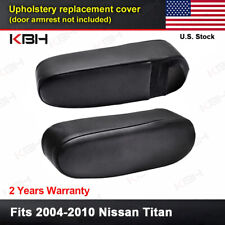 Fits 2004-2010 Nissan Titan Seat Armrest PU Leather Replacement Cover Black 2pcs picture