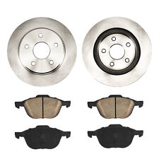 Front Solid Brake Rotors W/ Ceramic Pads For 2012-2018 Ford Focus Volvo C30 S40 picture