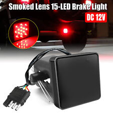 Smoked Lens 15-LED Brake Light DRL Trailer Hitch Cover Fit 2
