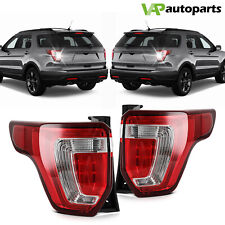 Fits 2016-2019 Ford Explorer Red Taillights Assembly Pair Turn Tail Brake Lamp picture
