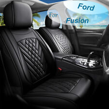 Full Set For 2011-2020 Ford Fusion Car 5 Seat Cover Cushion Fuax Leather Black picture