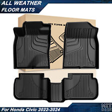 Car Floor Mats TPE Liners Carpet Full Set All Weather For Honda Civic 2022-2024 picture